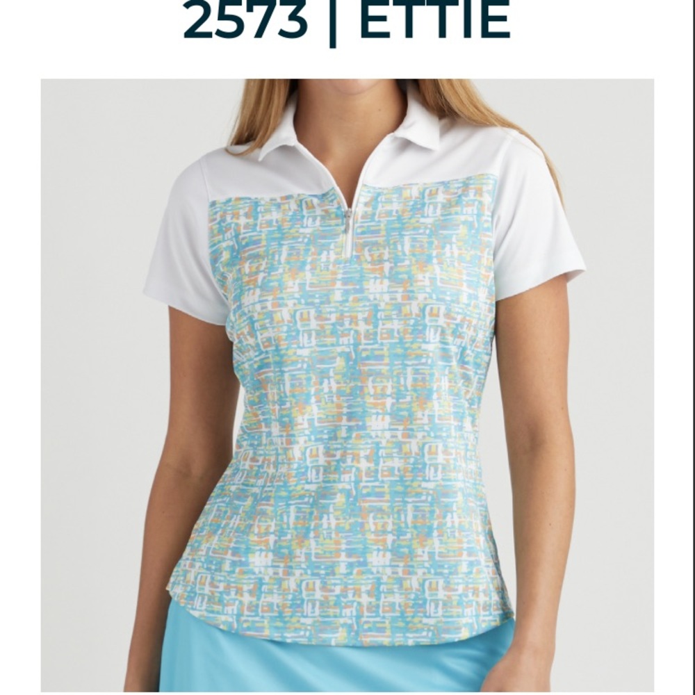 NWT Bermuda Sands short sleeve golf top.
